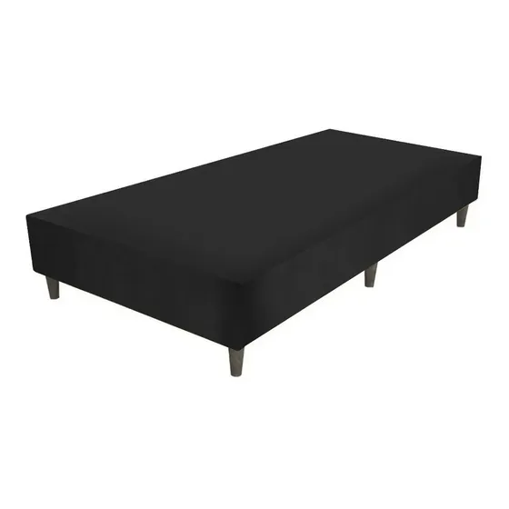 Box Base Sommier Base Somier 1 Plaza 90 Cm Dormitorio Color Negro