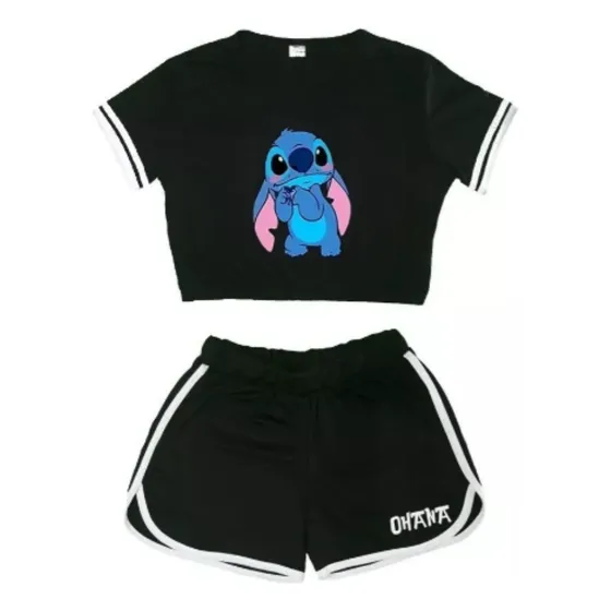 Conjunto Infantil Menina Lilo Stitch Excelente Qualidade Top