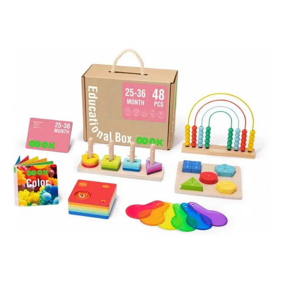 Caja Educativa De Madera 25-36m Tooky Toy Juegos Montessori