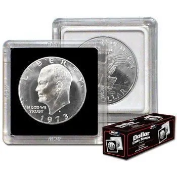 Bcw 2x2 Coin Snap Holder Dólar Grande (38,1 Mm) Paquete De 2