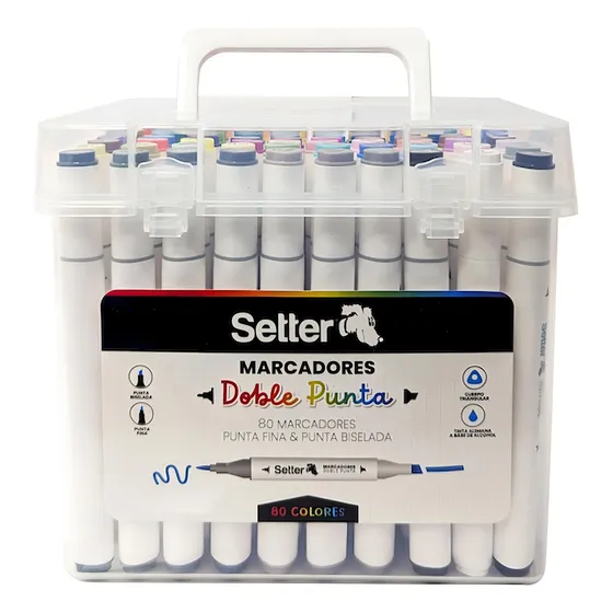 Marcador Setter Doble Punta Valija X80u
