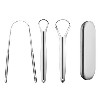 Conjunto De Limpeza Raspador De Língua De Aço Inoxidável De Conjunto De Limpeza Raspador De Língua De Aço Inoxidável De