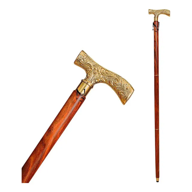 Nodyes Antique Brass Walking Stick Deluxe Talking Con Un De