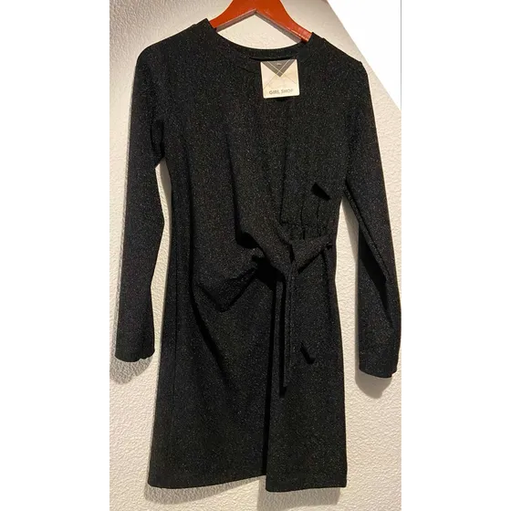 Vestido Negro Brillante Nuevo