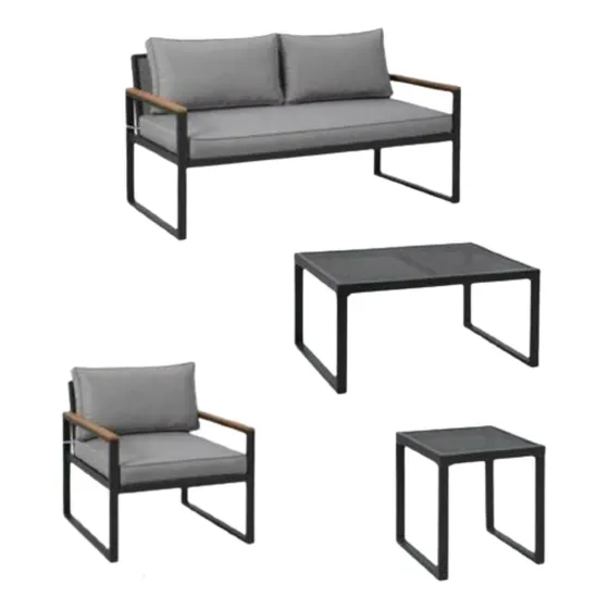 Juego De Patio Exterior Sillón Hierro Mesa Calid Herrería Ar