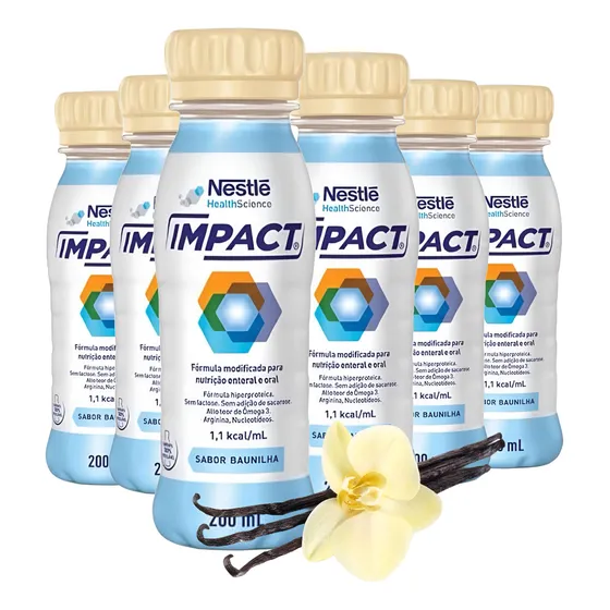 Impact Nestlé, Kit C/6 Frascos (escolha O Sabor) Promoção