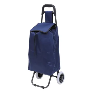 Carrinho De Compra Feira Supermercado Dobra Com Rodinha 30kg Cor Azul Carrinho De Compra Feira Supermercado Dobra Com Rodinha 30kg Cor Azul