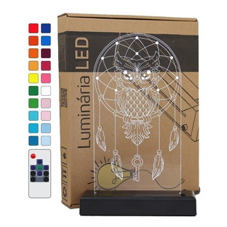 LuminĂĄria De Mesa Coruja Led Decorativa Quarto Presente Rgb LuminĂĄria De Mesa Coruja Led Decorativa Quarto Presente Rgb