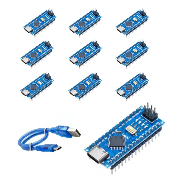 Tarjeta Nano Compatible Con Arduino Entrada Usb C 10 Piezas