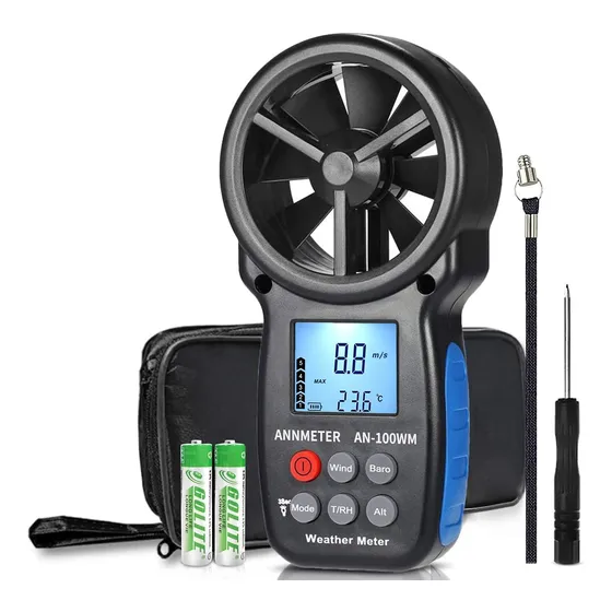 Anemómetro Digital, Medidor Veloc Y Temp Del Viento, Altitud