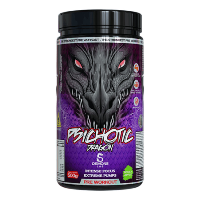 Pré Treino Psichotic Dragon 500g - Demons Lab Pré Treino Psichotic Dragon 500g - Demons Lab