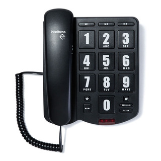 Telefone Fixo Com Fio Tok Fácil Preto Intelbras Telefone Fixo Com Fio Tok Fácil Preto Intelbras