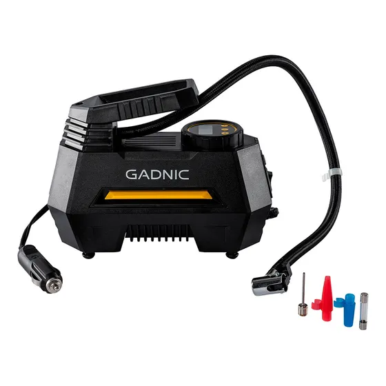 Inflador De Autos Portatil Compresor Gadnic 12 Volt 150psi Color Negro