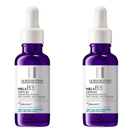 La Roche Posay, 2 unidades de soro concentrado Mela B3, 30 ml, horário de aplicação: dia/noite, tipo de pele, todos os tipos de pele