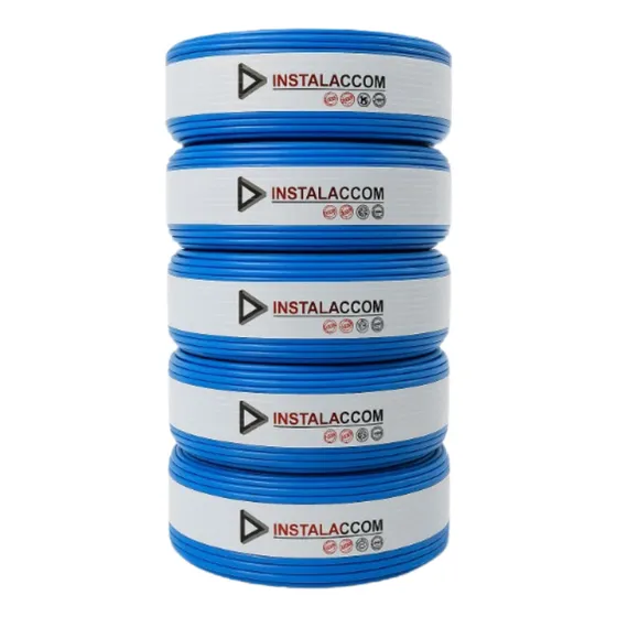 Fio Azul 2,5mm Cabo Flexível Rolo Com 100 Metros Elétrico 750v Fioccom