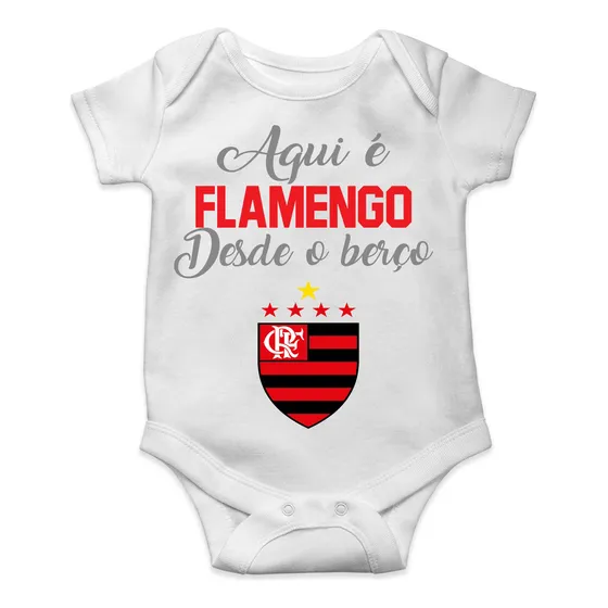 Roupa De Bebê Personalizado Aqui É Flamengo Desde O Berço