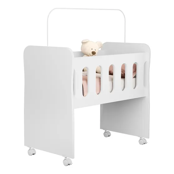 Mini Berço 2x1 Vira Trocador Com Colchão Impermeável Bebê