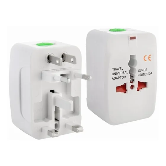 Adaptador Corriente Universal Viaje Europa Usa Ficha Arg.®