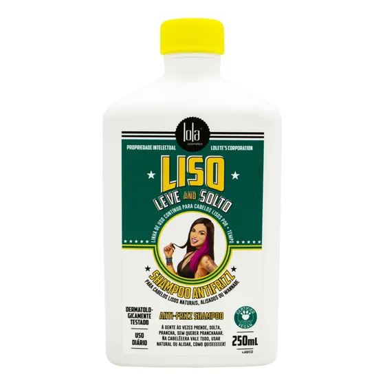 Lola Liso Leve E Solto Shampoo Antifrizz Pelo Alisado 250ml