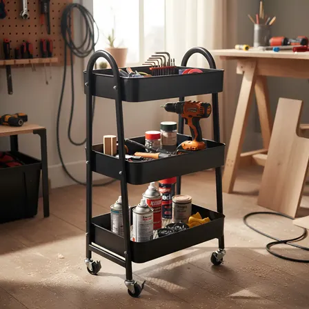 Carrinho Ferramenteiro 35kg Bnfu-mx Preto Oficina Mecânico Ferramentas