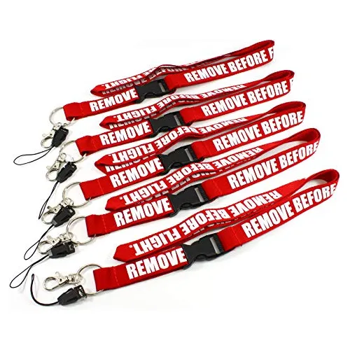 Llavero Rojo  Remove Before Flight , Paquete De 5