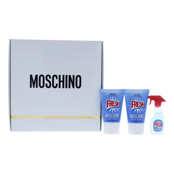 Set Moschino Fresh Couture Edt 5ml Miniatura +crema+ Gel Duc