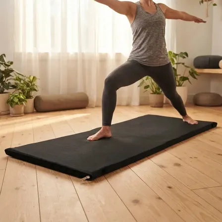 Colchoneta Gimnasia 1x40x3 Alta Densidad 90kg Polietileno Color Negro