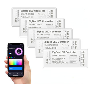 Controlador Led Inteligente Tuya Zigbee 5-24v Rgb Cct Rgbw Controlador Led Inteligente Tuya Zigbee 5-24v Rgb Cct Rgbw