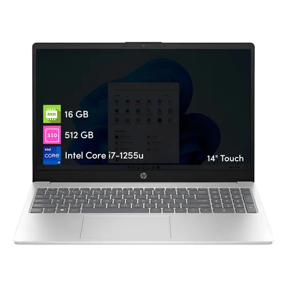 Notebook Hp Intel I7 16gb 512gb Ssd 15.6 Fhd Táctil W11