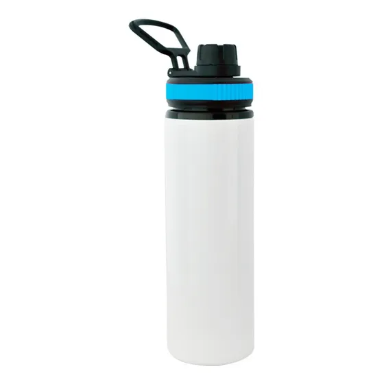 Botella Deportiva De 750ml Blanco Tapa De Rosca
