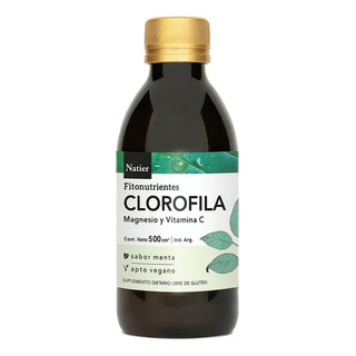 Clorofila Bebible Magnesio Vit C 500cc Sabor Menta Natier Clorofila Bebible Magnesio Vit C 500cc Sabor Menta Natier