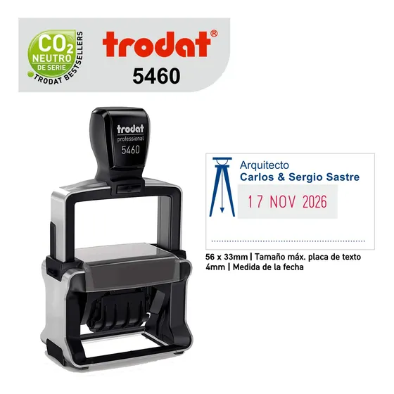 Sello Fechador Profesional Trodat 5460 4.0 56x33