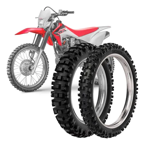 2 Pneu Crf 230f Rinaldi 100/100-18 59m 80/100-21 51m Rmx 35