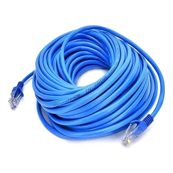 Cabo De Rede Cat5e 30 Metros 30m Ethernet Lan Giga Rj45 Azul