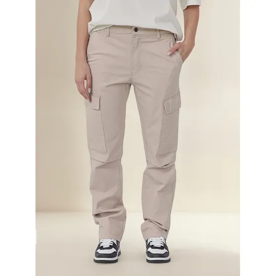Pantalón Cargo De Gabardina Unisex Connected Oversize 