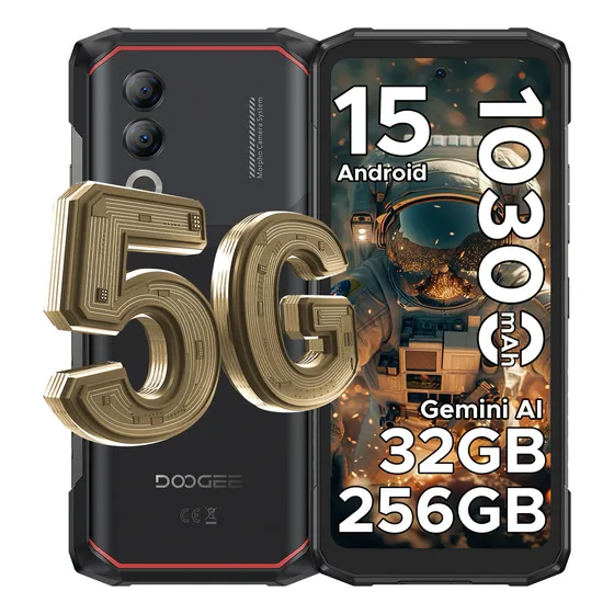 Doogee Blade20 Turbo Android 15 5g Rugerized Phone 10300 mah, 50 MP, 32 GB de RAM, 256 GB de ROM, Celular Resistente