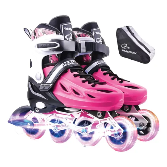 Patines Profesionales En Linea Aluminio Extensible Rueda Led