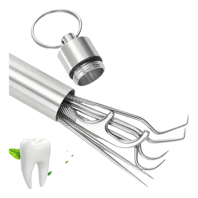 Kit Profesional De Higiene Dental De Acero Inoxidable 7 Pzs