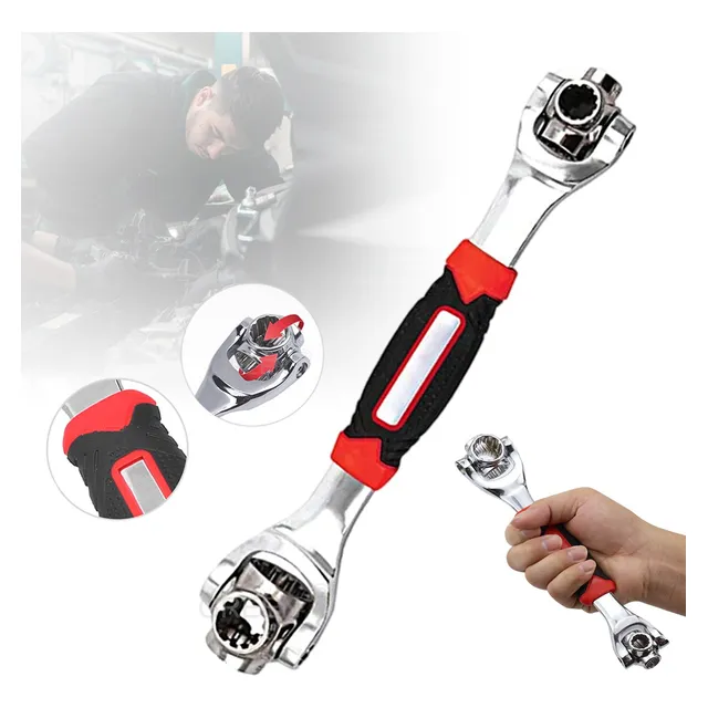 Llave Rueda Vaso Universal Multifuncional 8 En 1 360 Grados