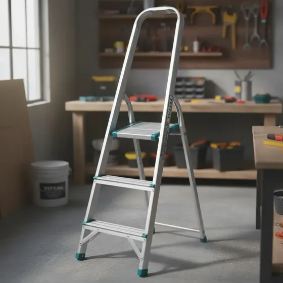 Escalera Tijera Alu 3 Pasos 150kg Plat.sup: 26x25 Thlad09021 Color Turquesa | Cuotas sin interés