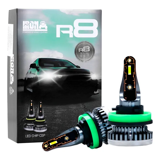 Kit Foco Led R8 H7 H11 9005 9012 Hb4 Sin Cooler Auto Moto