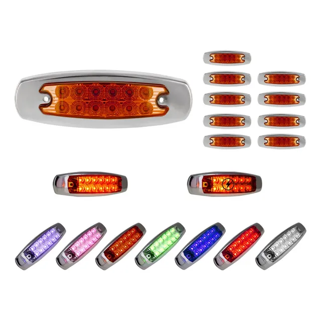 10 Plafon 12 Led Lateral Tipo Peter Fijo Y Estrobo Metalicof