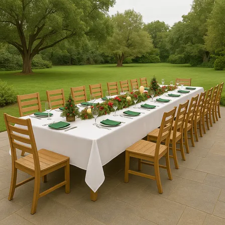 Toalha De Mesa Retangular Grande Linho Rústico 5,00 X 1,40 M