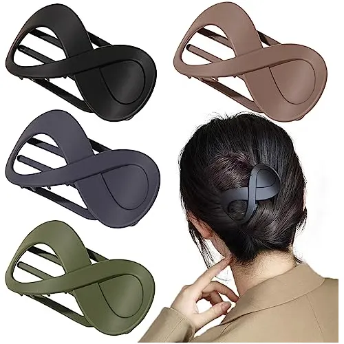 4 Pcs Francés Concord Plano De Pelo Clips Para Mujer, Z88ch