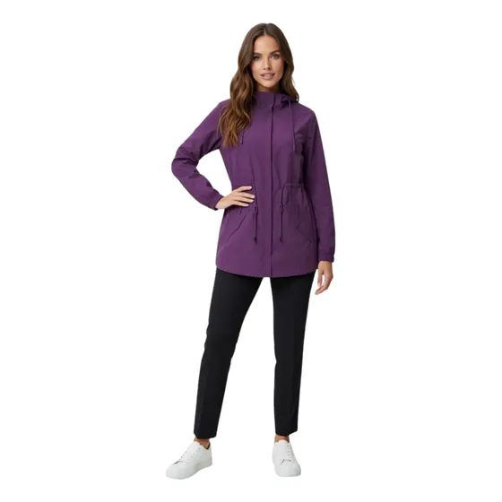 Corta Viento Mujer Parka Liviana Premium Chaqueta Gorro Impe