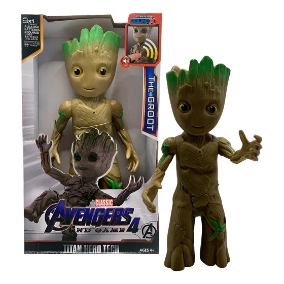 Action Figure Groot 30cm Articulado - Sons E Movimento