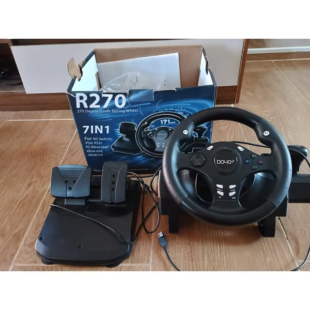 Volante Simulador Doyo R270 Con Pedalera Y Palanca De Cambio