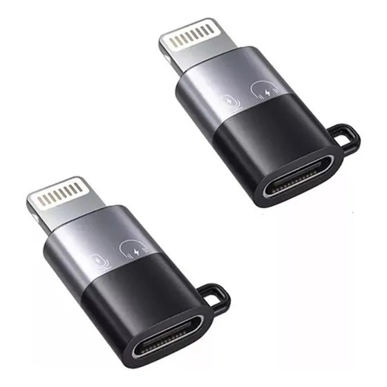 Adaptador Usbc Hembra Lightning Macho Para iPhone Audio 2pcs