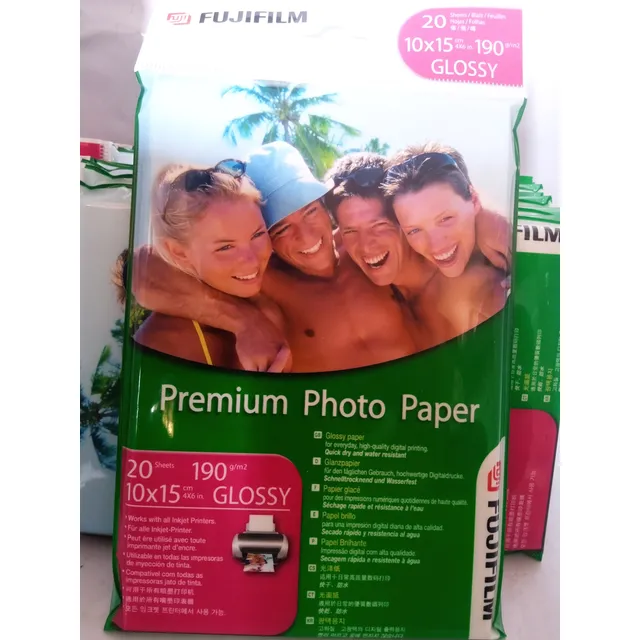 Pack 20 Hojas Para Impresión De Fotos (10x15cm) Fujifilm. 