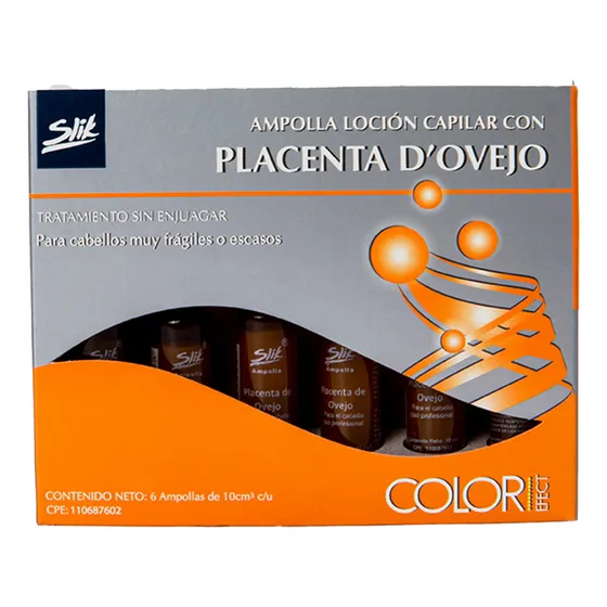 Ampolla Loción Capilar Placenta De Ovejo 10cc 25unds Slik